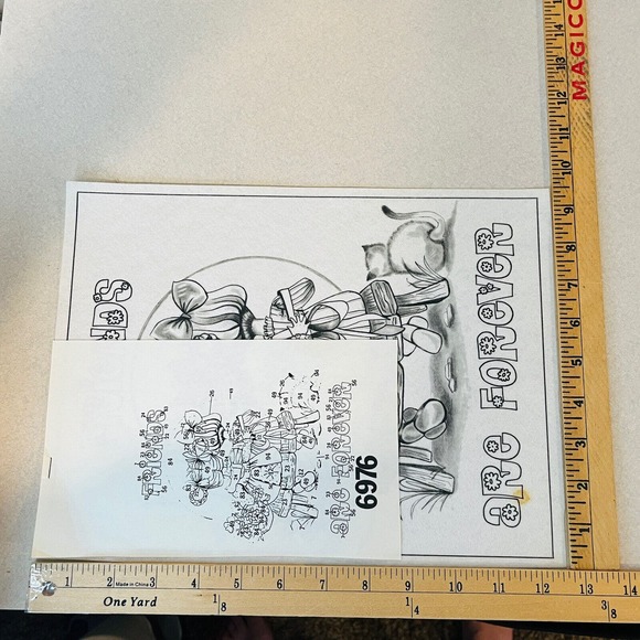 Friends Are Forever #6976 Tri-Chem Chart Picture To Paint 1985 Vintage - Picture 5 of 5